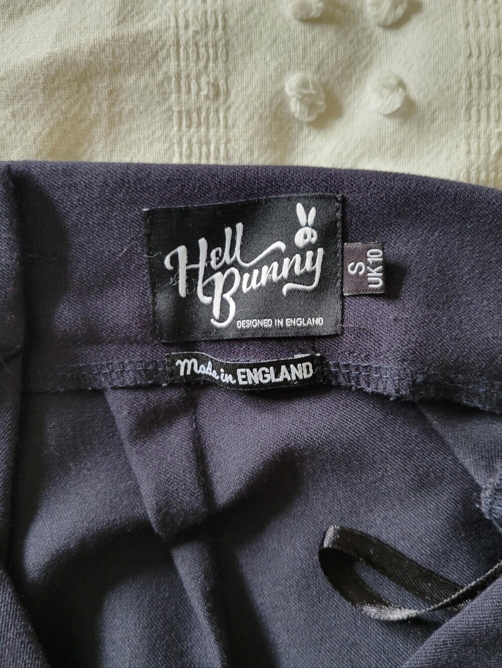 Hell Bunny Retro Carlie Swing Wide Leg Sailor Pants Navy Trousers Size Small - Picture 8 of 8